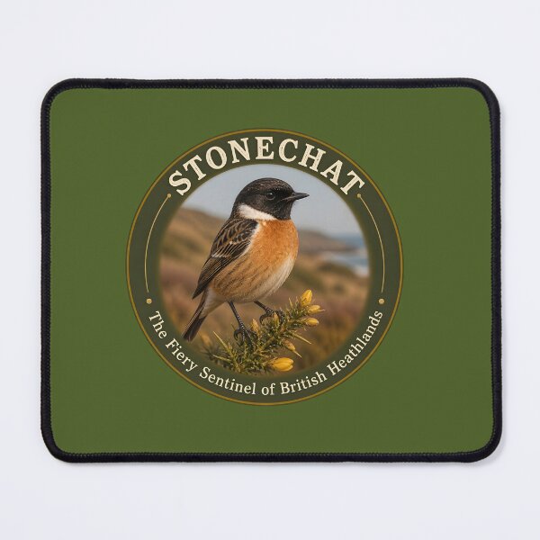 Item preview, STONECHAT – The Fiery Sentinel of British Heathlands designed and sold by The Digital Compass.