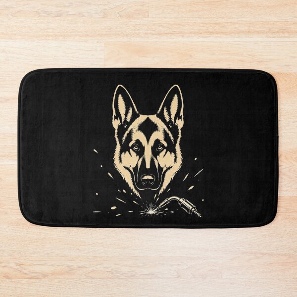 Item preview, German Shepherd Welder - Welding Dog Vintage Line Art  designed and sold by RusticMeadow.