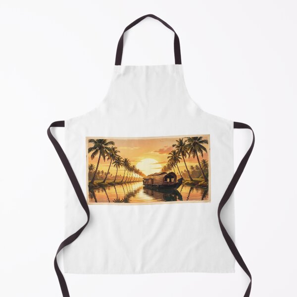 Item preview, Tropical Sunset River with Coconut Trees and Boat designed and sold by ASTROVIA .
