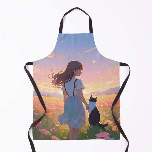 Aperçu de l'œuvre Art - Anime Scene, Contemplative Twilight Moment créée et vendue par World-Pets.