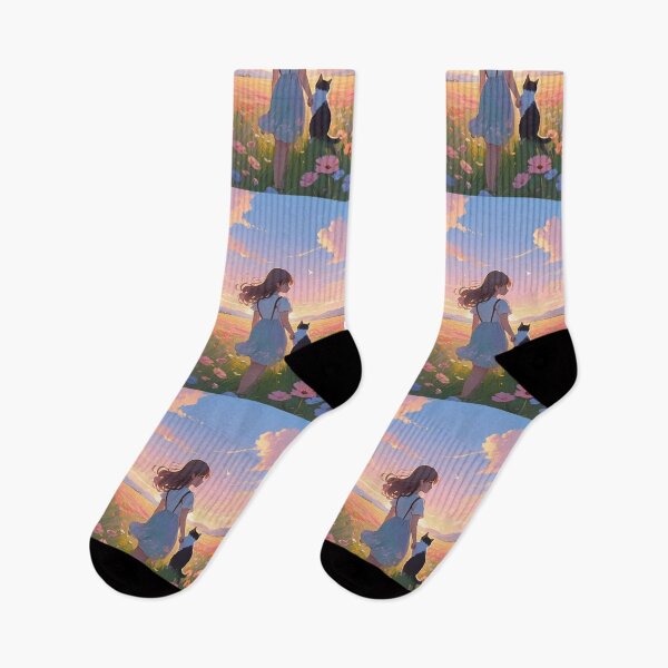 Item preview, Art - Anime Scene, Contemplative Twilight Moment designed and sold by World-Pets.