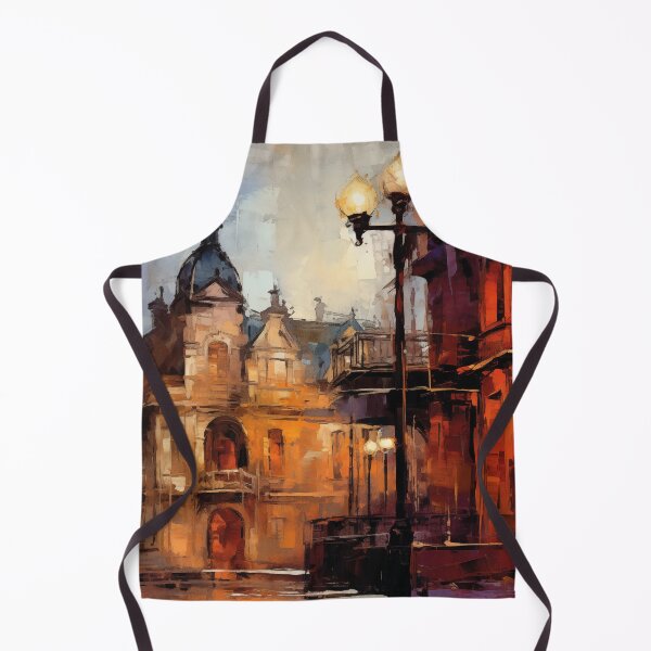 Item preview, Impressionist City Street at Dusk with Lantern designed and sold by AniDragonfly.