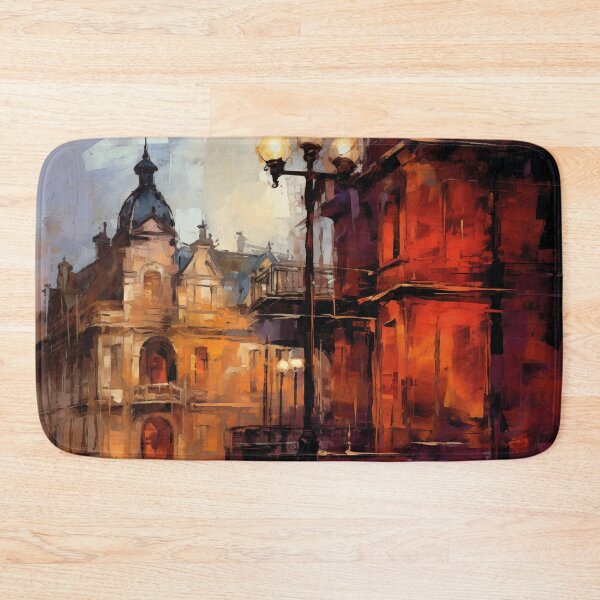 Item preview, Impressionist City Street at Dusk with Lantern designed and sold by AniDragonfly.