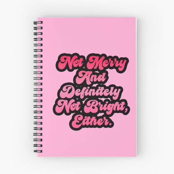 Item preview, Not Merry & Bright Funny Anti-Christmas Gradient Text designed and sold by CamilasPrints.