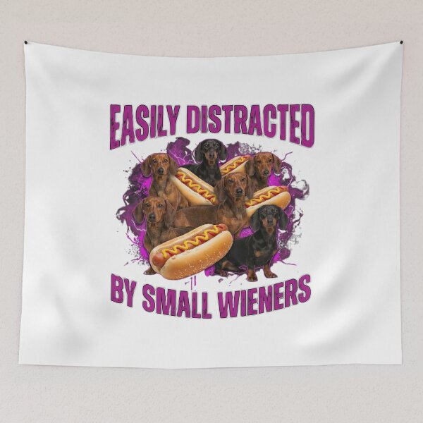 Item preview, Easily Distracted By Small Wieners Dachshund Funny designed and sold by SiarheiYur.