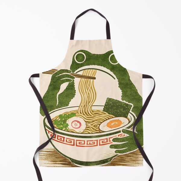 Item preview, Cute Frog Eating Ramen – Kawaii Japanese Food Illustration designed and sold by SchultzWaltons.