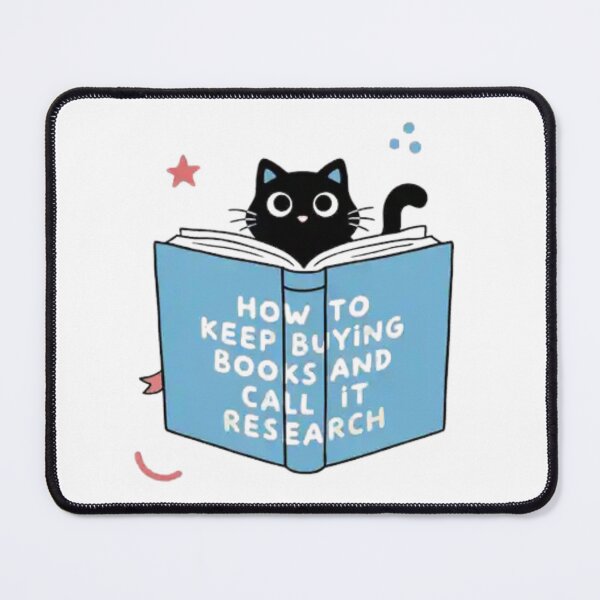 Item preview, Adorable Black Cat Reading a Book Cute Bibliophile Design for Avid Readers designed and sold by Charonde.