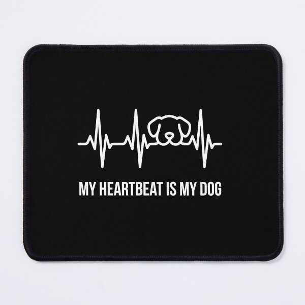 Item preview, My Heartbeat Is My Dog EKG Pulse Line designed and sold by SiarheiYur.