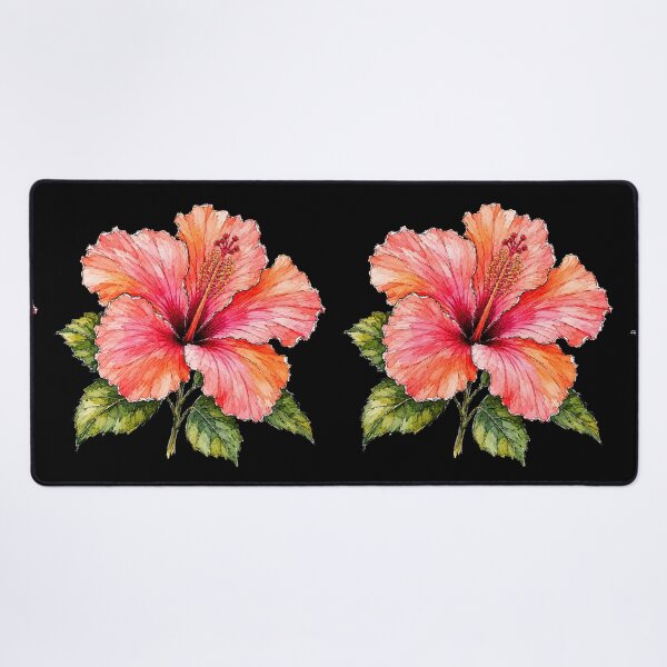 Item preview, Minimal Hibiscus Botanical Watercolor designed and sold by ColorSplash123.