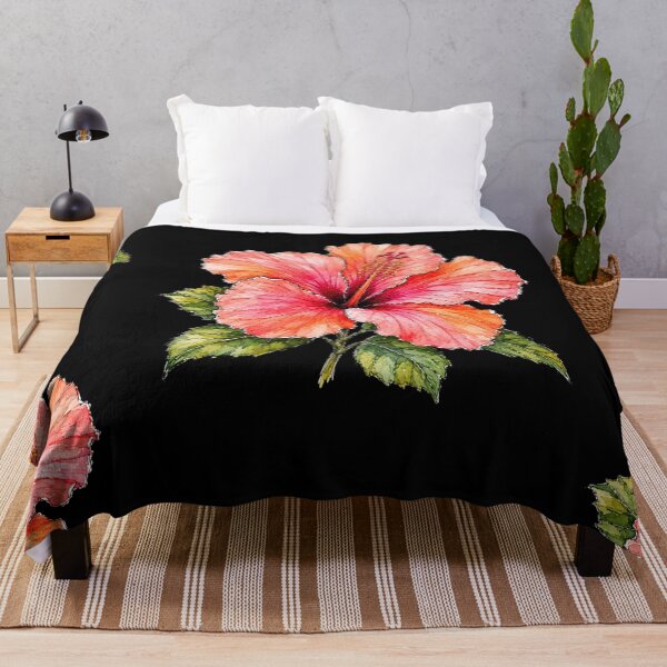 Item preview, Minimal Hibiscus Botanical Watercolor designed and sold by ColorSplash123.
