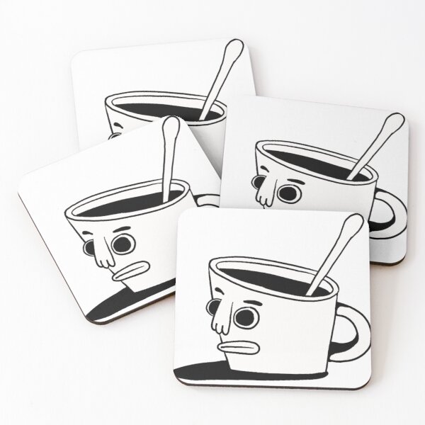 Item preview, Quirky Anthropomorphic Coffee Cup Drawing designed and sold by PurpleParlo.
