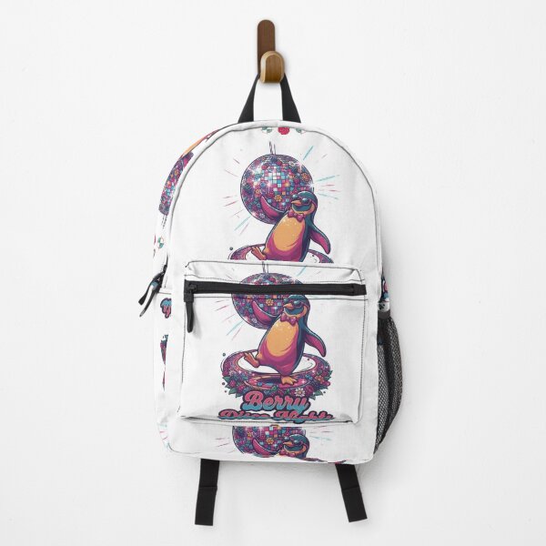 Item preview, Berry Disco Nights - Funky Dancing Penguin designed and sold by Whimsy Trail Co.