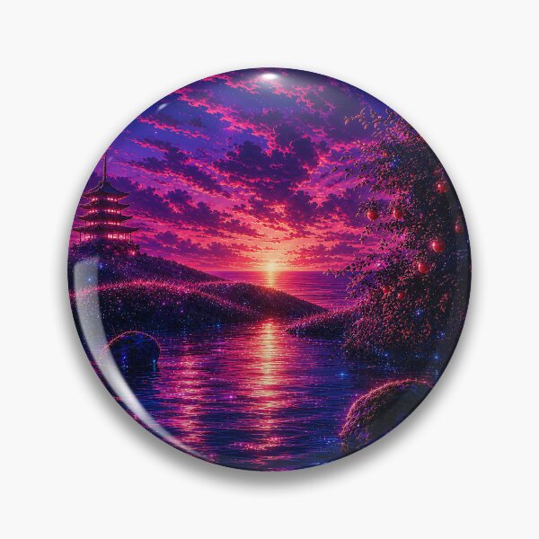 Item preview, Series The Glow of the Pagoda. Part 1 A Summer Morning from Childhood.(Cyberpunk Remaster) designed and sold by MaxDreamsArt.