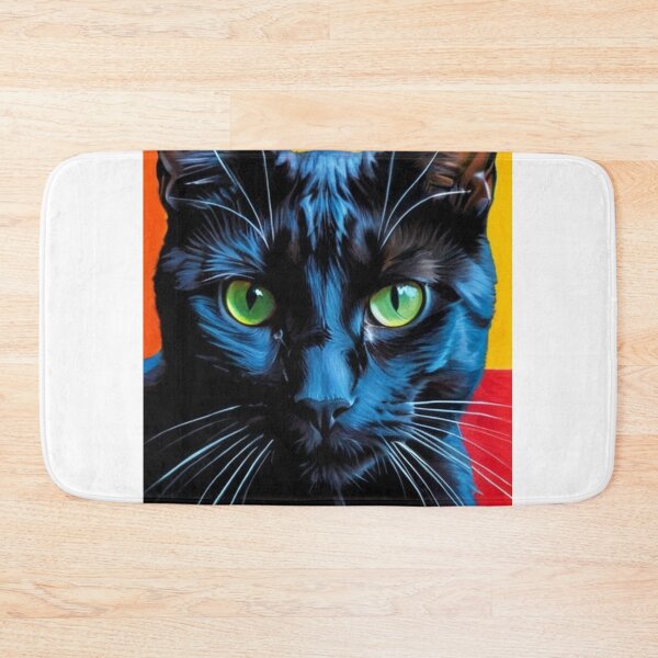 Item preview, Art - Black Cat Pop Art, Expressive Style with Vivid Colors designed and sold by World-Pets.