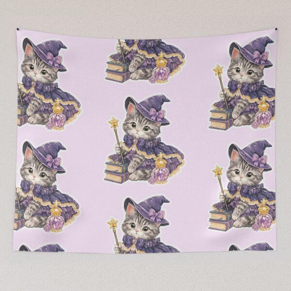 Item preview, Enchanted Witch Kitty designed and sold by sara747.