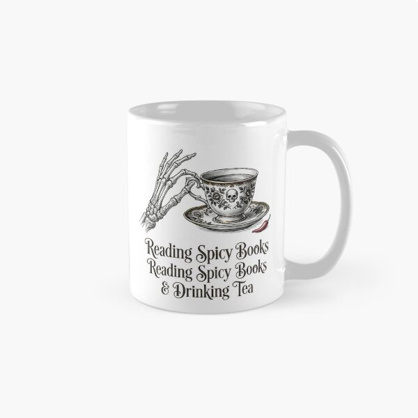 Item preview, Reading Spicy Books And Drinking Tea Gothic Skeleton Booktok Humor designed and sold by WorldShop17.