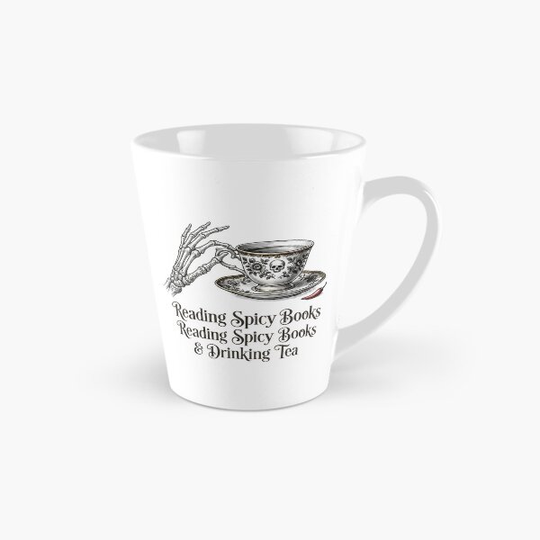 Artikelvorschau, Scharfe Bücher lesen und Tee trinken: Gothic Skeleton Booktok Humor entworfen und verkauft von WorldShop17.
