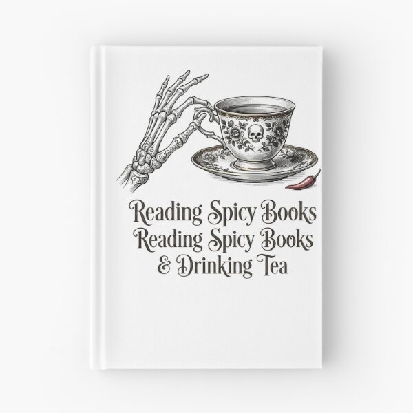 Item preview, Reading Spicy Books And Drinking Tea Gothic Skeleton Booktok Humor designed and sold by WorldShop17.
