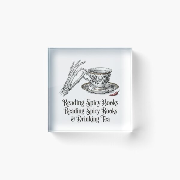 Item preview, Reading Spicy Books And Drinking Tea Gothic Skeleton Booktok Humor designed and sold by WorldShop17.