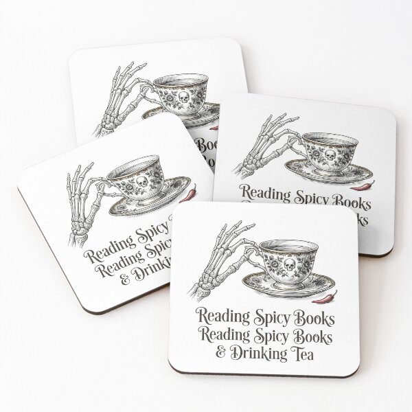 Item preview, Reading Spicy Books And Drinking Tea Gothic Skeleton Booktok Humor designed and sold by WorldShop17.