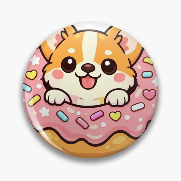 Item preview, Cute Corgi Donut - Kawaii Puppy Sweet Treats Sticker designed and sold by AuraArtistica.