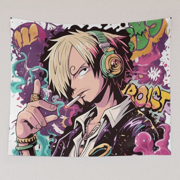 Item preview, Sanji Graffiti Pop Art | One Piece Anime Street Style Color Splash Illustration designed and sold by Dyan4.