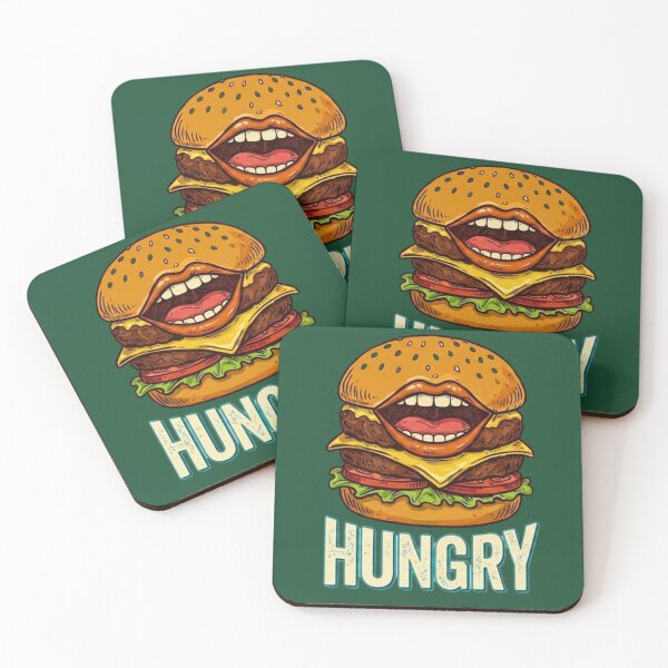 Item preview, Hungry Burger with a Big Mouth designed and sold by HAPPY HARBOR DESIGN .