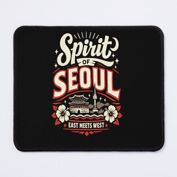 Item preview, Spirit of Seoul – Vintage Korean Travel Typography Design designed and sold by D.Shop.