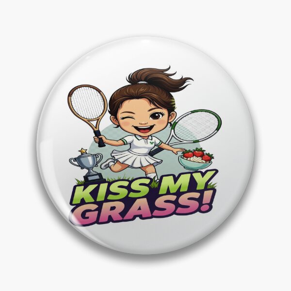 Item preview, Kiss My Grass! Funny Tennis Girl T-Shirt | Cute Tennis Champion Graphic | Wimbledon-Inspired Sports Fan Gift | Tennis Lover Tee designed and sold by Sushikidsntod.