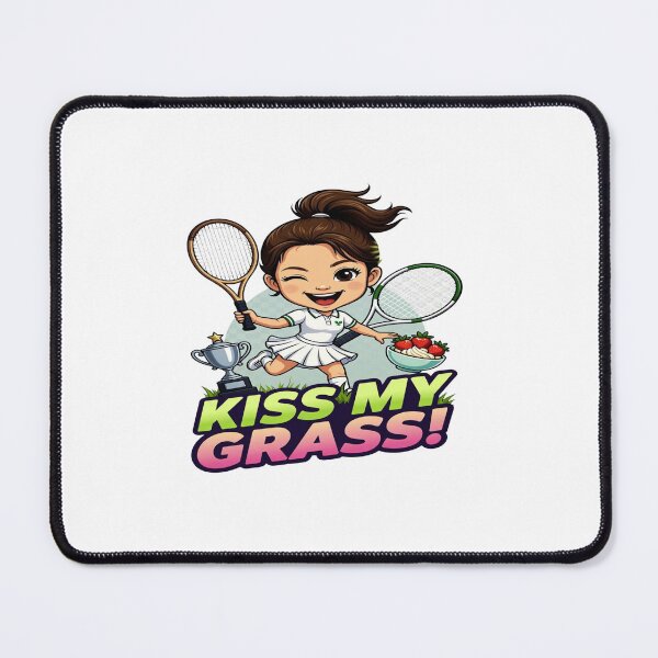 Item preview, Kiss My Grass! Funny Tennis Girl T-Shirt | Cute Tennis Champion Graphic | Wimbledon-Inspired Sports Fan Gift | Tennis Lover Tee designed and sold by Sushikidsntod.