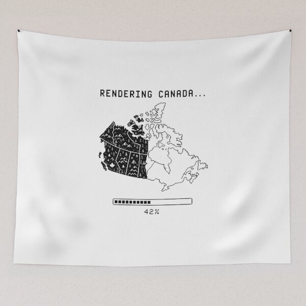 Item preview, Rendering Canada Map - Retro Pixel Art Canada Outline Shirt designed and sold by deag1e ⭐.
