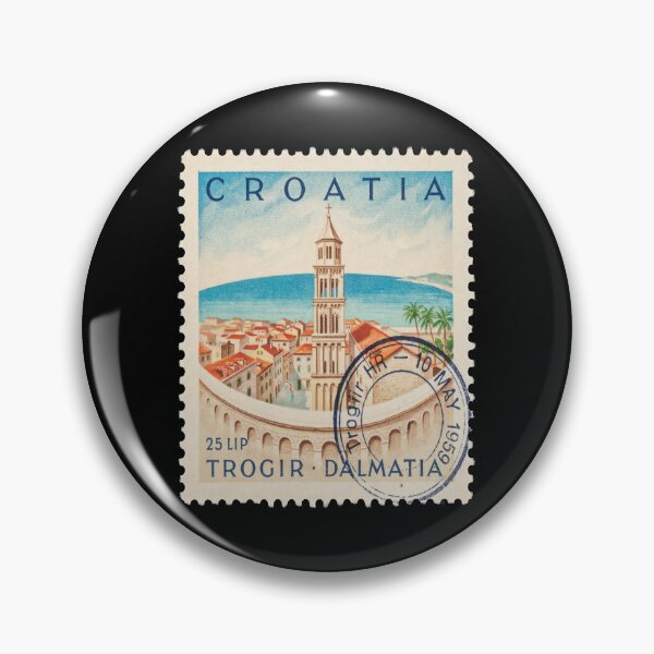 Item preview, Trogir Croatia Cathedral Tower Adriatic Stamp Sticker designed and sold by stickercuffs.