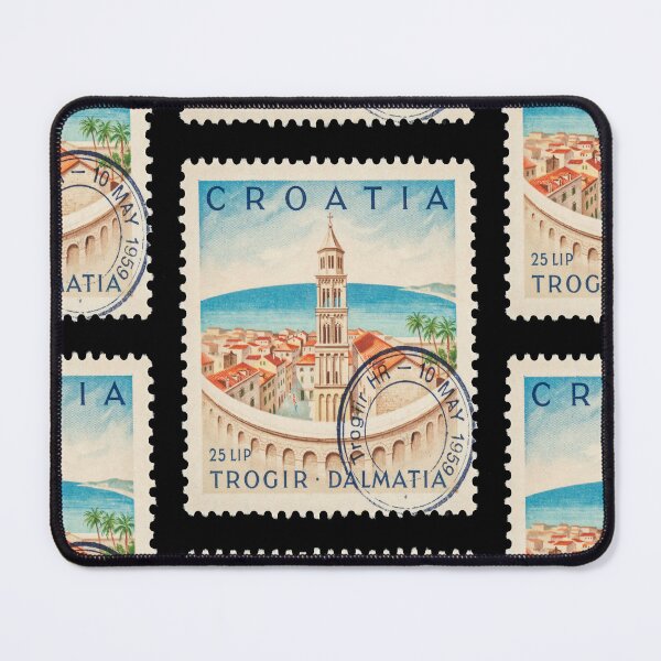 Item preview, Trogir Croatia Cathedral Tower Adriatic Stamp Sticker designed and sold by stickercuffs.