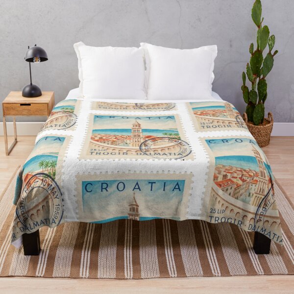 Item preview, Trogir Croatia Cathedral Tower Adriatic Stamp Sticker designed and sold by stickercuffs.