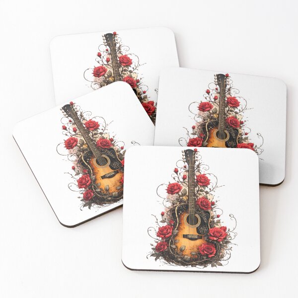 Item preview, Rose Resonance – Guitar in Bloom designed and sold by Funky Fable studio.