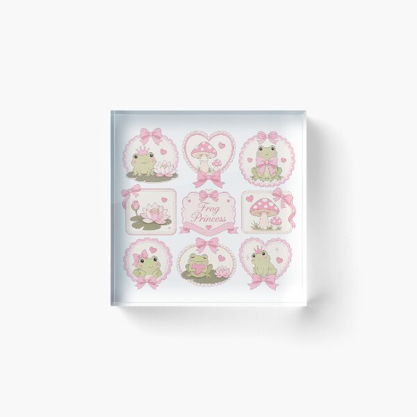 Item preview, Pastel Collage Frog Princess Artwork designed and sold by QuirkyCloud Designs.