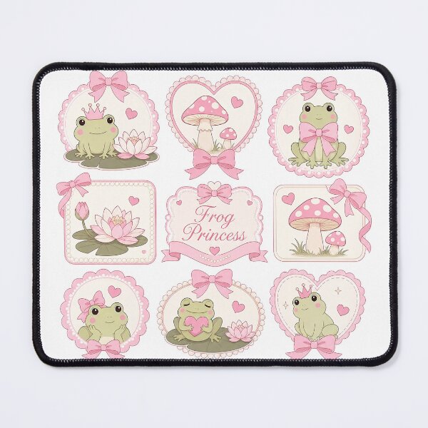 Item preview, Pastel Collage Frog Princess Artwork designed and sold by QuirkyCloud Designs.