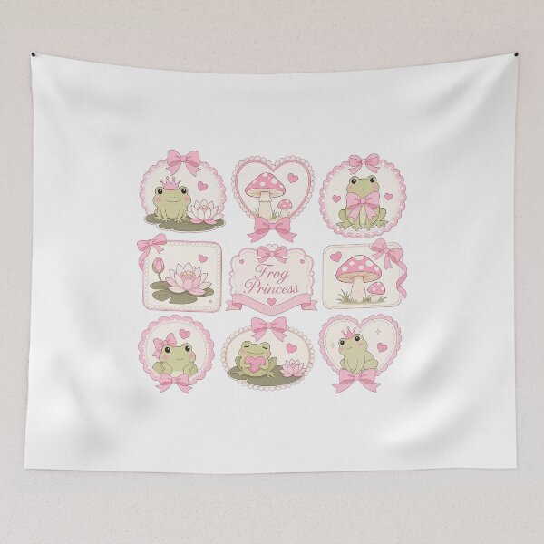Item preview, Pastel Collage Frog Princess Artwork designed and sold by QuirkyCloud Designs.