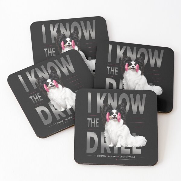 Item preview, I Know The Drill – Papillon Obedience Dog Training Funny Gym Shirt designed and sold by PapillonArtStudio.