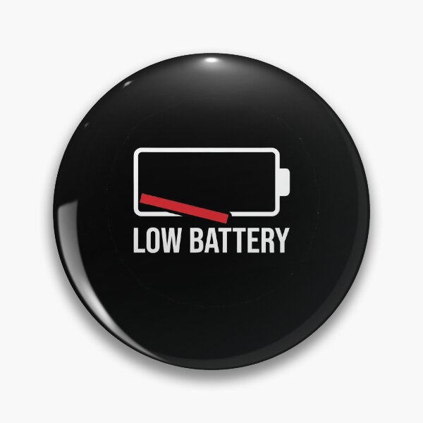 Item preview, LOW BATTERY - Red Battery Icon Funny designed and sold by Zazz Lee.