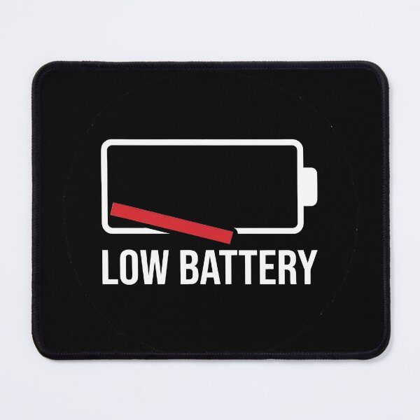Item preview, LOW BATTERY - Red Battery Icon Funny designed and sold by Zazz Lee.