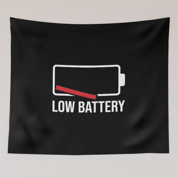 Item preview, LOW BATTERY - Red Battery Icon Funny designed and sold by Zazz Lee.