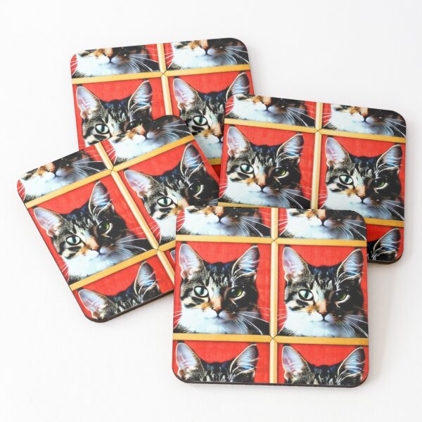 Item preview, Art - Cat in 1960s Pop Art Style, Feline Emblem designed and sold by World-Pets.