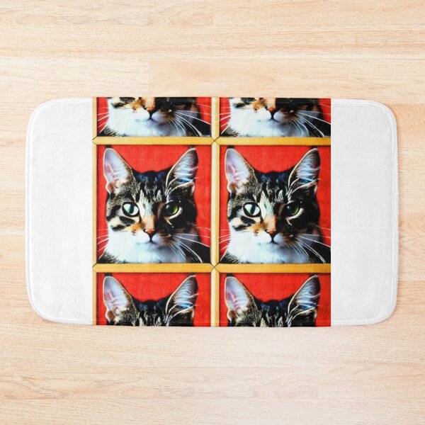 Item preview, Art - Cat in 1960s Pop Art Style, Feline Emblem designed and sold by World-Pets.