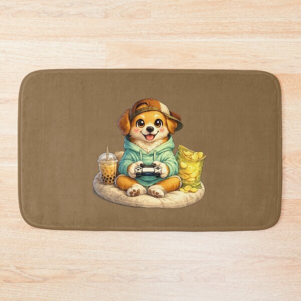 Item preview, Cute Gamer Dog with Bubble Tea designed and sold by annenambiro.