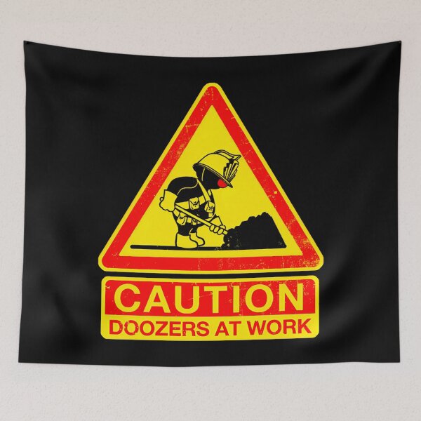 Item preview, Fraggles Rock Caution Doozers at Work Meme designed and sold by AnalogAnxiety.