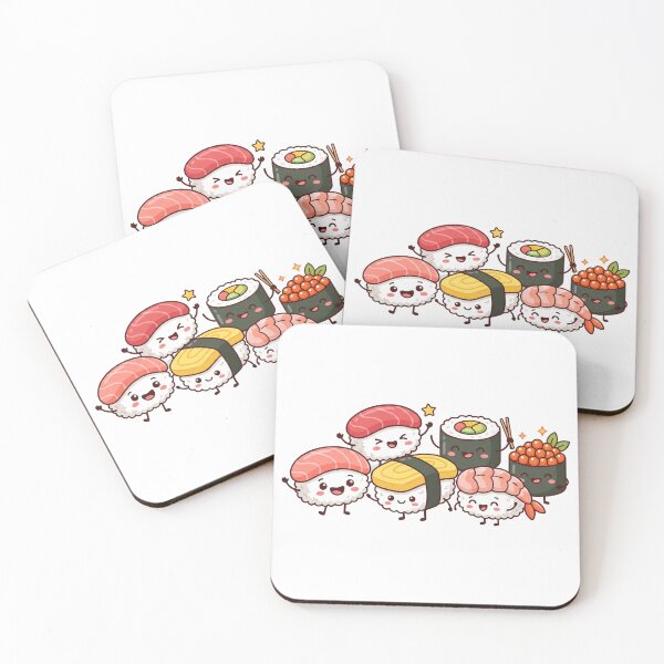 Item preview, Cute sushi characters designed and sold by VisionGraphic.