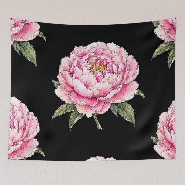 Item preview, Minimal Peony Botanical Watercolor designed and sold by ColorSplash123.