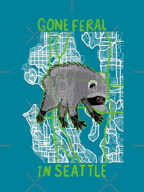 Item preview, Gone Feral In Seattle Jimothy designed and sold by KilkennyCat Art.