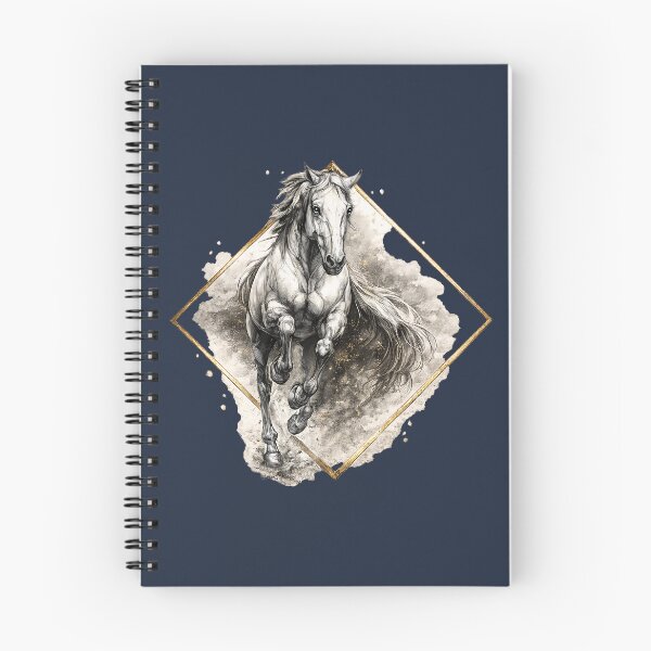 Item preview, Majestic Galloping Horse in Ink and Gold designed and sold by thirtyonestars.